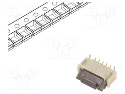 Connector: FFC (FPC); vertical; PIN: 10; ZIF; SMT; FH12; 50V; 500mA