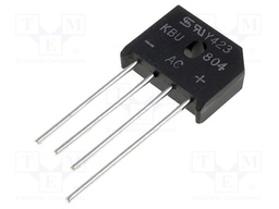 Single-phase bridge rectifier; Urmax: 400V; If: 8A; Ifsm: 200A; KBU