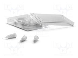 Needle: steel; 0.25"; Size: 27; straight; Mounting: Luer Lock