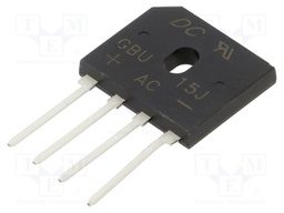 Bridge rectifier: single-phase; Urmax: 600V; If: 15A; Ifsm: 240A