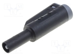 Connector: 4mm banana; plug; 36A; 1kVAC; black; insulated; 56mm