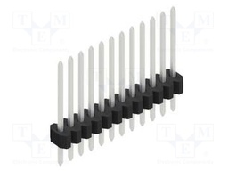 Connector: pin strips; pin header; male; PIN: 12; 1.27mm; THT; 1x12