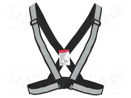 Trousers braces; black; flexible,warning