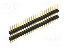 Connector: pin strips; pin header; male; PIN: 23; 2.54mm; THT; 1x23