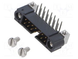 7+7 Pos. Male DIL Horizontal Throughboard Conn. Jackscrews