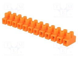 Terminal block; screw terminal; ways: 12; 4mm2; terminals: 24; 400V