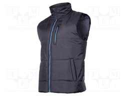 Padded vest; Size: XXXL; black/blue; without a hood,furlined