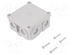 Enclosure: junction box; X: 91mm; Y: 91mm; Z: 51mm; duroplast; IP54
