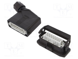 Connector: HDC; Type: with cable gland; Pitch: 66x16mm; 250V; 20A