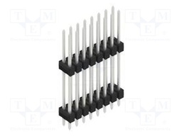 Connector: pin strips; pin header; male; PIN: 16; 2.54mm; THT; 2x8