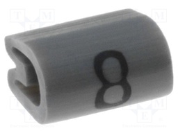 Markers for cables and wires; Label symbol: 8; 2.9÷4.7mm; PVC