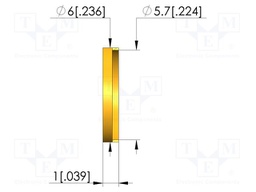Sleeve for test probe; brass; DS-364; Features: magnetic; L: 1mm