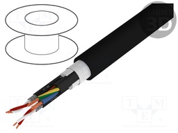 Wire: DMX; Core: stranded; 2x2x0,22mm2 + 3G2,5mm2; Ø17.8mm; 110Ω