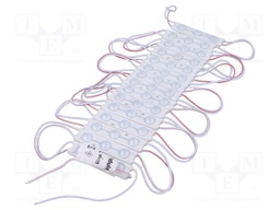 LED; red; 66lm; 160°; No.of diodes: 3; Dim: 6.4x15x65mm; 60mA; 12V