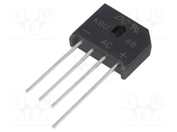Single-phase bridge rectifier; Urmax: 100V; If: 6A; Ifsm: 175A; KBU