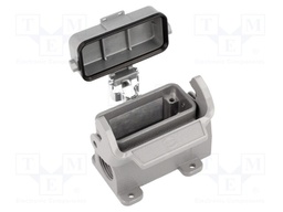 Enclosure: for Han connectors; Han A; size 10A; with latch; M20
