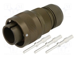 Connector: circular; VG95234; socket; male; PIN: 3; with contacts