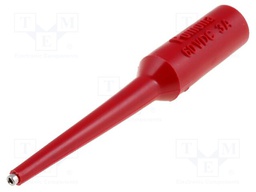 Test probe; 7.5A; red; Tip diameter: 1.02mm; Socket size: 4mm