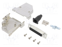 D-Sub; PIN: 25; female; shielded,with strain relief; angled 45°