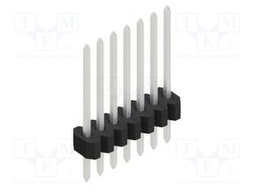 Connector: pin strips; pin header; male; PIN: 7; 1.27mm; THT; 1x7