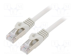 Patch cord; F/UTP; 6; stranded; CCA; PVC; grey; Len: 1m; RJ45 plug