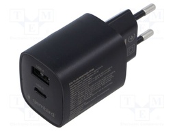 Power supply: switching; mains,plug-in; 5VDC,; 3A; 20W; 39x33x82mm