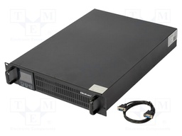 Power supply: UPS; 635x483x87mm; 2.4kW; 3kVA; No.of out.sockets: 4