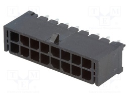 Socket; wire-board; male; MF30; 3mm; PIN: 16; THT; PCB snap; 5A; 10mΩ