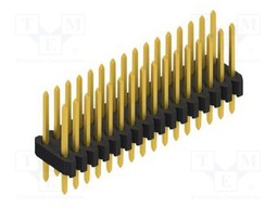 Connector: pin strips; pin header; male; PIN: 32; 1.27mm; THT; 2x16