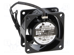 Fan: AC; axial; 230VAC; 60x60x30mm; 13.76m3/h; 27dBA; ball bearing