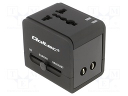 Adapter; 5VDC; 2.1A; Plug: AUSTRALIA,EU,UK,USA; 100÷250VAC