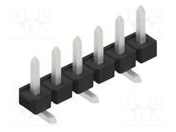Connector: pin strips; pin header; male; PIN: 6; 2.54mm; SMT; 1x6