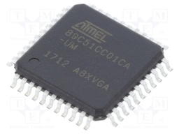 Microcontroller 8051; SRAM: 1280B; 3÷5.5VDC; VQFP44; Family: AT89