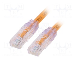 Patch cord; TX6A™ 10Gig,U/UTP; 6a; solid; Cu; PVC; orange; Len: 5m
