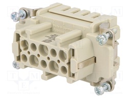 Connector: rectangular; female; Han Ex; PIN: 10; 10+PE; size 10B