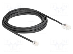 Cable: telephone; RJ11 plug,RJ45 plug; 5m; black; Insulation: PVC