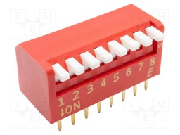 Switch: DIP-SWITCH; Poles number: 8; OFF-ON; 0.1A/50VDC; Pos: 2