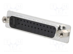 D-Sub; PIN: 25; plug; male; w/o contacts; crimped; for cable; black