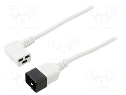 Cable; 3x1.5mm2; IEC C19 female angled,IEC C20 male; PVC; 3m