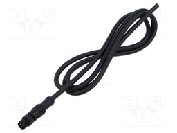 Connector: M8; plug; male; straight; cables; -20÷80°C; IP67; PIN: 3