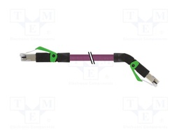 Patch cord; RJ45 plug,RJ45 down angled plug; 5; stranded; Cu; PUR