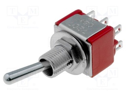 Switch: toggle; Pos: 3; DP3T; ON-OFF-(ON); 2A/250VAC; 5A/28VDC; IP40