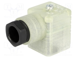 Connector: valve connector; plug; form A; 18mm; female; PIN: 3; 8A