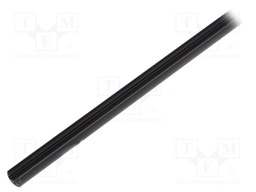 Profiles for LED modules; oval; black; L: 1m; aluminium; anodized