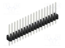 Connector: pin strips; pin header; male; PIN: 18; 1.27mm; THT; 1x18