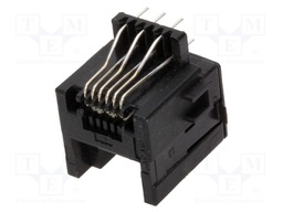 Socket; RJ12; PIN: 6; Layout: 6p6c; THT; straight; 12mm