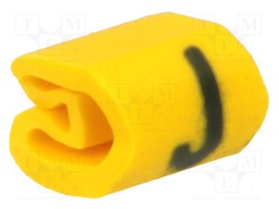 Markers for cables and wires; Label symbol: J; 1÷3mm; PVC; yellow