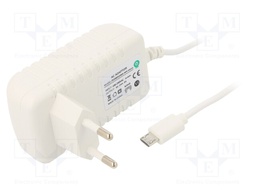 Power supply: switched-mode; 5VDC; 2A; Out: micro USB; 10W; Plug: EU