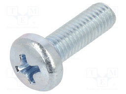 Screw; M5x16; Head: button; Phillips; PH2; steel; zinc; Øhead: 10mm