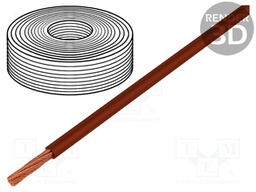 Wire; LifY; stranded; Cu; 1x4mm2; PVC; brown; 450/750V; -15÷80°C